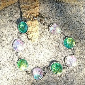 Mermaid Scale Toggle Bracelet or Anklet